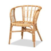 BAXTON STUDIO Luxio Modern and Contemporary Natural Finished Rattan Chair 185-11870-Zoro